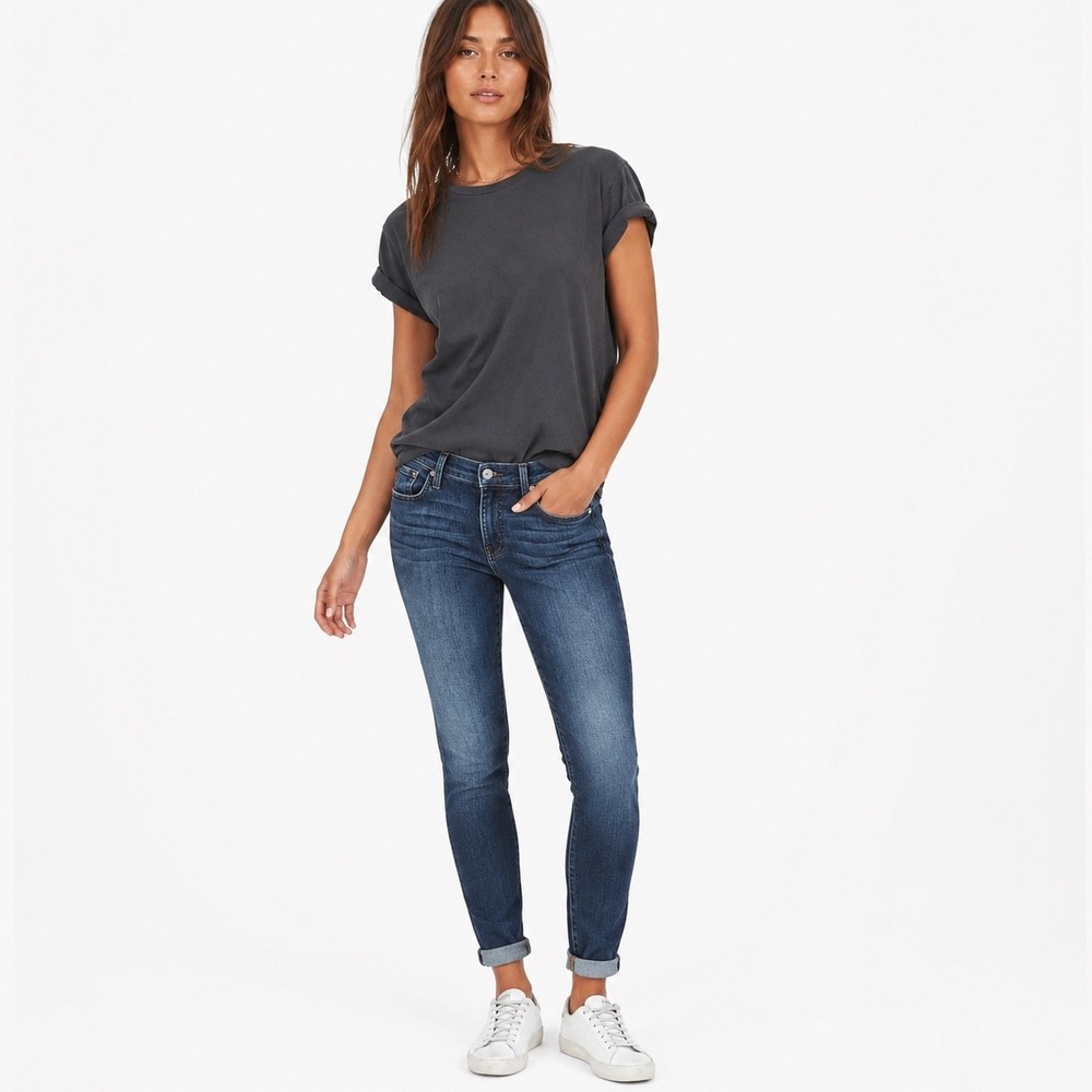 7 For All Mankind Josefina Skinny Boyfriend Jeans Women's 32"x28.5" Measured